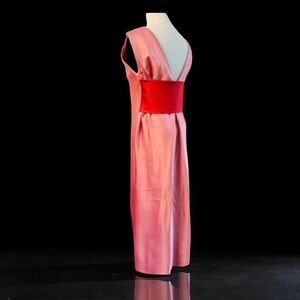 TOME Rare Double Face Satin V-Back Bias Midi Dress Runway Couture Size M